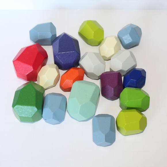 ✨🆕✨ Wooden Sorting Stacking Stones/ Rocks - Picture 4 of 9